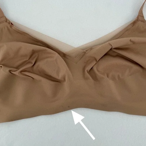 Honeylove Silhouette Bra Womens 36D/DD(E) Tan Nude Wire-Free Mesh Trim LWBR0304 - Picture 6 of 6